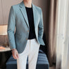 Mens Simple Sophisticated Casual Single-Breasted Two-Button Suit