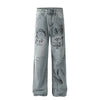 Graffiti Printing Ripped Jeans For Men