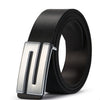 The young man's belt buckle belt smooth leather belts PU Korean tide students leisure plate buckle