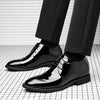 Men's Business Dress Leather Shoes With Hidden Heel