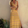 V-Neck Off Waist Sexy Split Slim Dress
