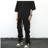 Men Drawstring Side Pocket Cargo Pants