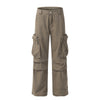Punk Wash Denim Cargo Pants Trousers Men