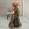 Elegant Pleated Mesh Evening Dress – Off Shoulder, Backless, High Waist Long Vacation Dress for Women
