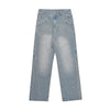 Fashionable White Straight Jeans For Men