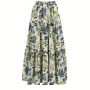 European And American-style Long Layered Dress With Floral Print