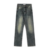 Contrast Color Washed Jeans For Men