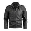Men's Black Pu Leather Biker Jacket VINTAGE REAL MOTORCYCLE JACKETS FOR MEN