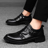 Mens Versatile Thick-Soled Genuine Leather Shoes Made From Full-Grain Cowhide