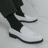 Autumn Men's Glossy Carved Leather Shoes