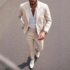 Mens Solid-Colored Business Suit Set